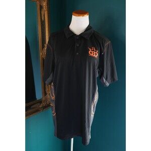Dynamic Discs GBO Performance Polo Size Medium Black Orange Disc Golf M